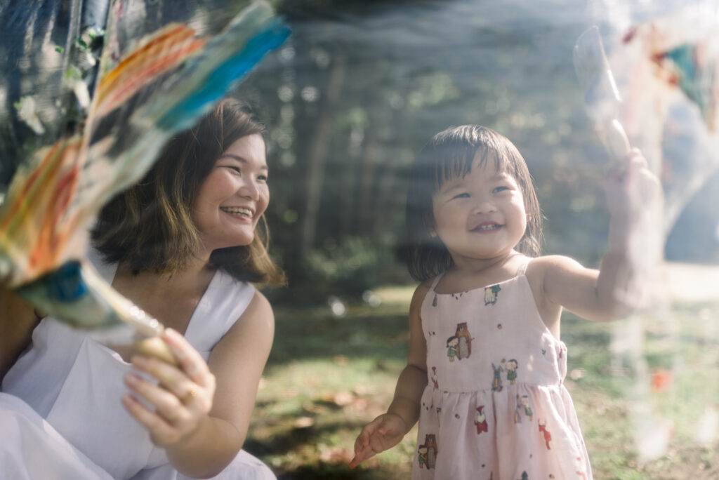 Kristen Kiong and daughter