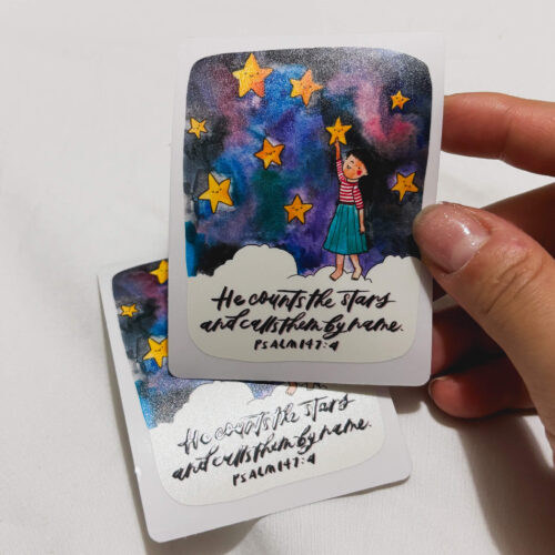 *New* He counts the stars | Sticker